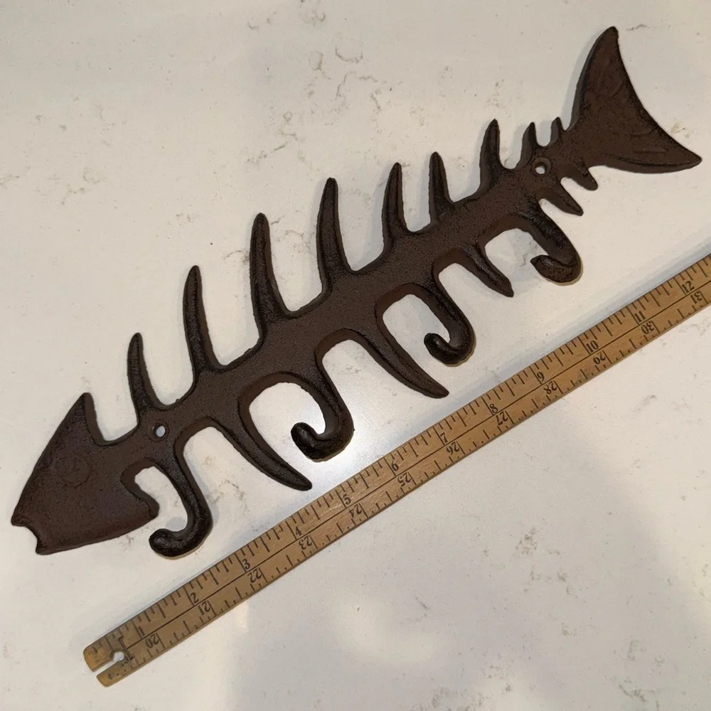 Rustic Brown Fishbone Wall Hook